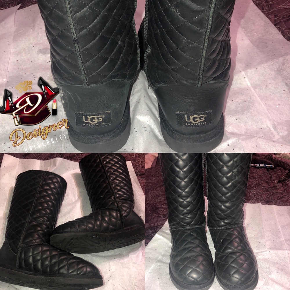 Leather Uggs 🖤🖤 Ships today!!